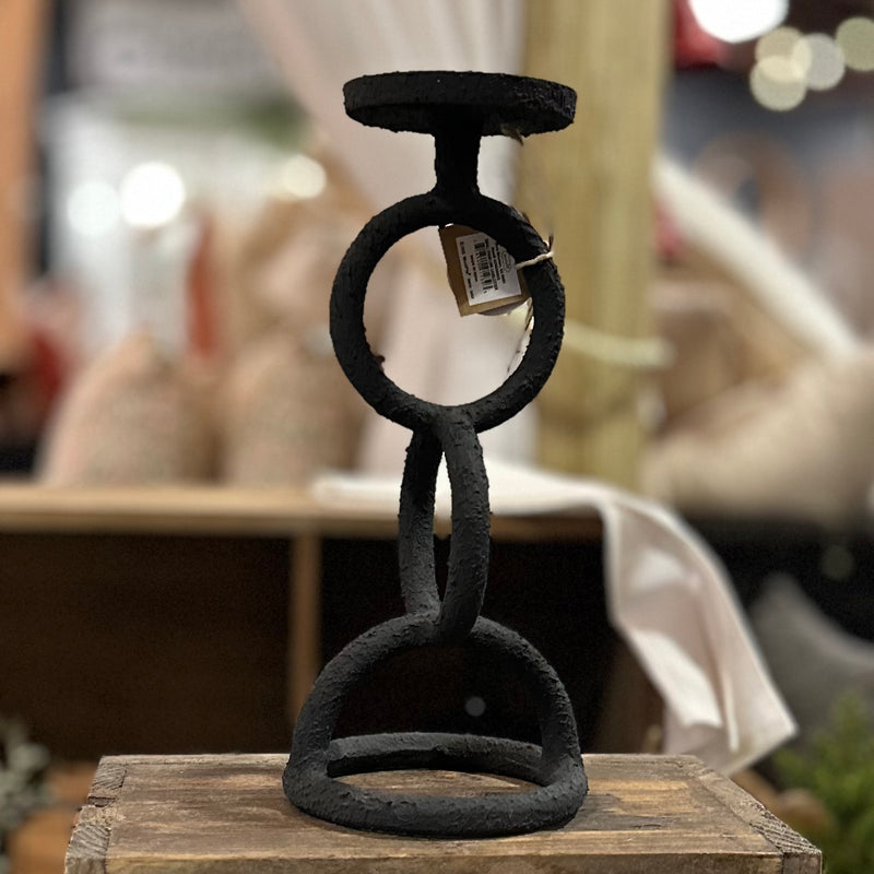 Black Chain Link Candlestick