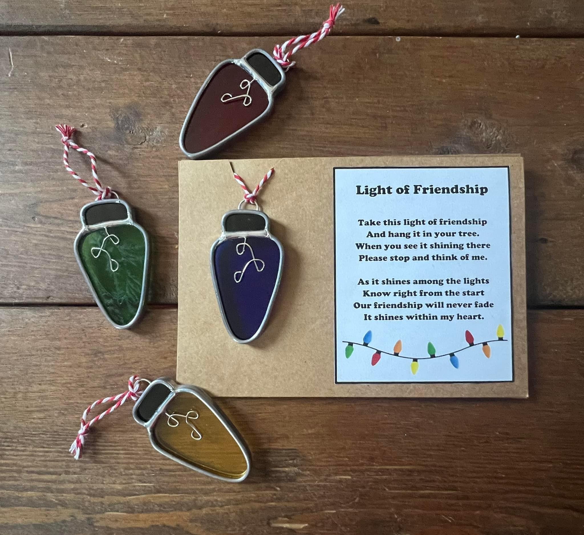 Stained Glass Bulb Ornaments
