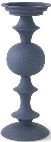 Navy Blue Matte Metal Candleholders