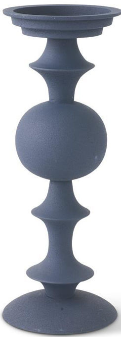Navy Blue Matte Metal Candleholders