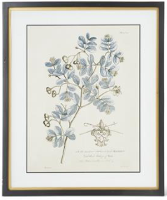 Blue Arbor Prints in Black w/ Gold Frame