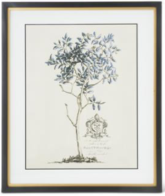 Blue Arbor Prints in Black w/ Gold Frame