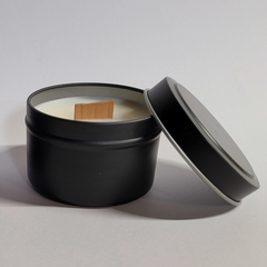 Strawberries and Cream - Wood Wick, OTM Black Tin Candle