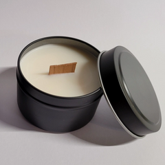 Lavender Sage and Rosemary - Wood Wick, OTM Black Tin Candle