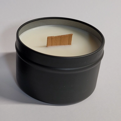Lavender Vanilla - Wood Wick, OTM Black Tin Candle