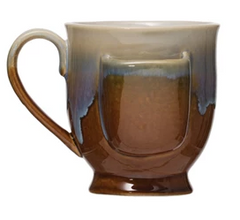 Stoneware Mug with Tea Bag Holder