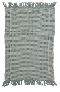 Cotton Waffle Weave Tea Towels w/ Fringe, 2 Colors