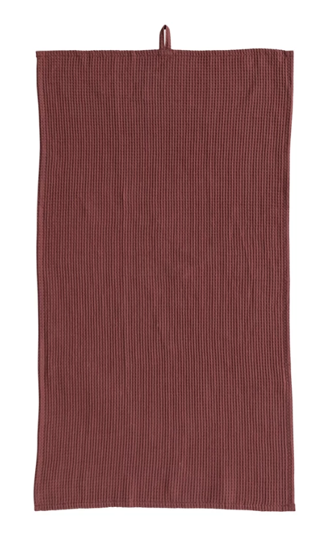 36"L x 20"W Oversized Woven Linen &amp; Cotton Waffle Tea Towel w/ Loop