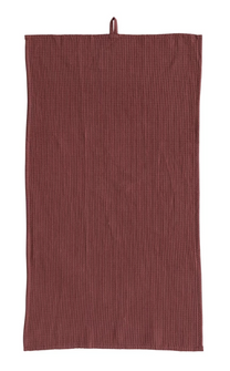 36"L x 20"W Oversized Woven Linen &amp; Cotton Waffle Tea Towel w/ Loop