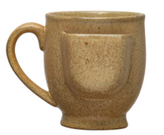 Stoneware Mug with Tea Bag Holder, Reactive Glaze, 3 Colors