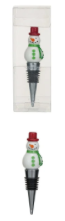 Zinc Alloy Wine Stopper with Hand-Painted Glass Holiday Icon