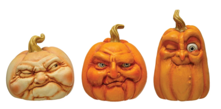 Resin Pumpkin With Face