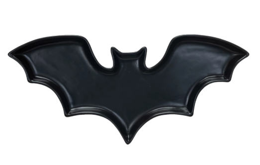 Stoneware Bat Shaped Dish, Matte Black โ Olive Tree Marketplace