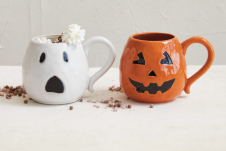 Stoneware Ghost Shaped Mug