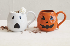 Stoneware Ghost Shaped Mug