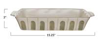3 Quart Hand-Painted Stoneware Baking Dish