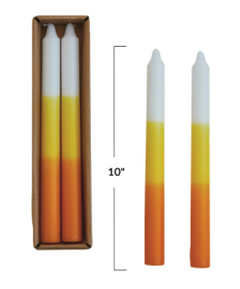 Candy Corn Unscented Taper Candles