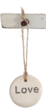 Tag Ornament with Holiday Word