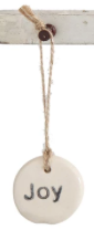 Tag Ornament with Holiday Word