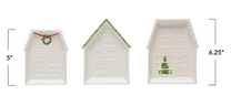 Embossed Stoneware House Plate