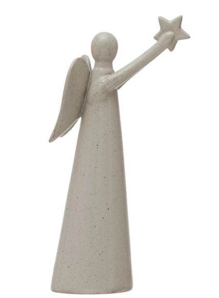 Stoneware Angel with Star