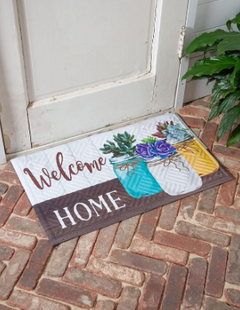 Mason Jar Succulent Embossed Floor Mat