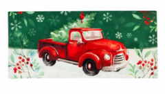 Evergreen Christmas Red Truck Sassafras Switch Mat