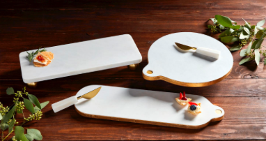 Marble &amp; Gold Board Set