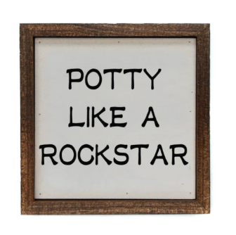 Potty Like A Rockstar Sign