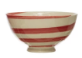 Round Hand-Painted Stoneware Latte Bowl