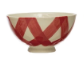 Round Hand-Painted Stoneware Latte Bowl