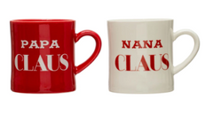 Round Stoneware Mug "Nana/Papa Claus"