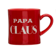 Round Stoneware Mug "Nana/Papa Claus"