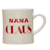 Round Stoneware Mug "Nana/Papa Claus"