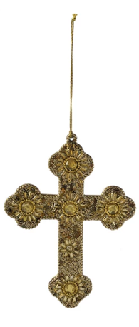 Handmade Acrylic Bead &amp; MDF Cross Ornaments