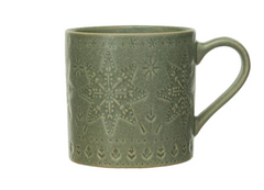 Debossed Stoneware Mug