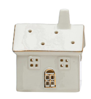 Stoneware Village w/ LED Lights &amp; Gold Electroplating
