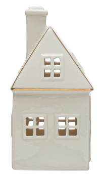 Stoneware Village w/ LED Lights &amp; Gold Electroplating