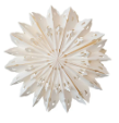 30" Recycled Paper Folding Snowflake Ornament w/ LED Light String, 3 Colors