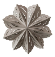 25" Recycled Paper Folding Snowflake Ornament, 3 Colors