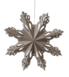 9" Recycled Paper Folding Snowflake Ornament, 3 Colors