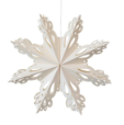 9" Recycled Paper Folding Snowflake Ornament, 3 Colors