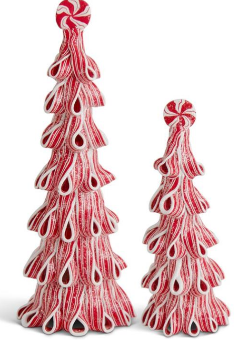 Set of 2 Ribbon Candy Trees