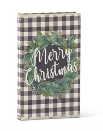Black &amp; White Buffalo Check MERRY CHRISTMAS Nesting Book