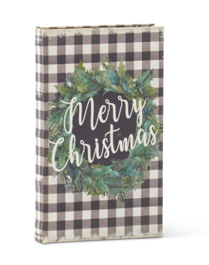 Black & White Buffalo Check MERRY CHRISTMAS Nesting Book