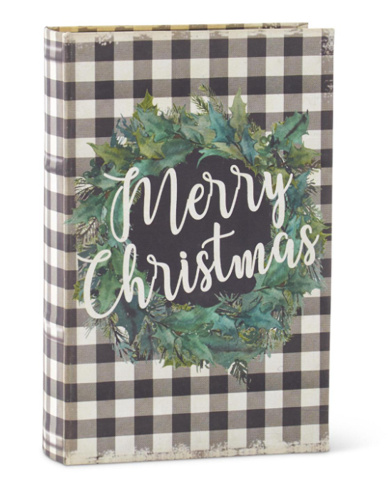 Black & White Buffalo Check MERRY CHRISTMAS Nesting Book