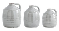 Ceramic Gray Jugs W/ Handles