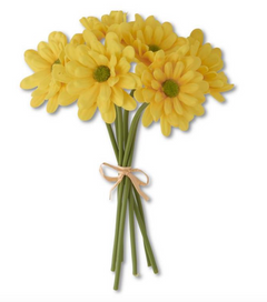 10" Yellow Real Touch Daisy Bundle