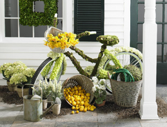 18" Yellow Real Touch Daffodil with Double Bloom and Bud