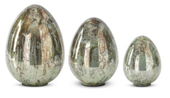 Rusted Aqua Mercury Glass Easter Egg